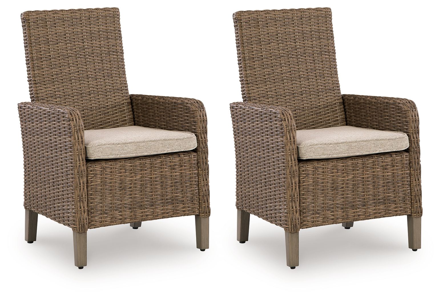 Laguna Heights - Arm Chair With Cushion (Set of 2) - Beige - Hornell Furniture Outlet