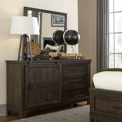 Thornwood Hills - Bookcase Bed, Dresser & Mirror - Hornell Furniture Outlet