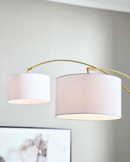 Valo - Metal Arc Lamp - Gold Finish - Hornell Furniture Outlet