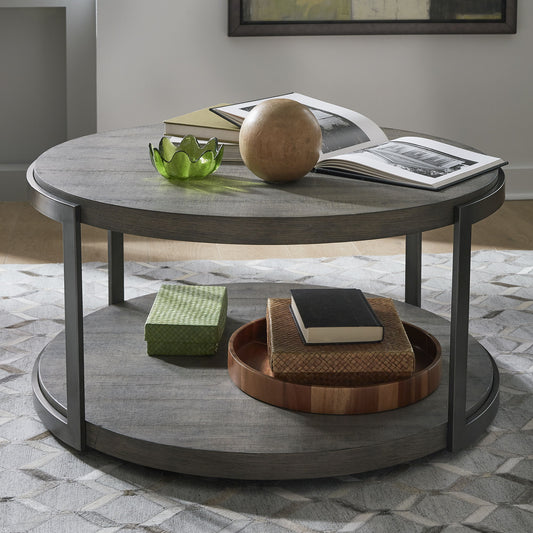 Modern View - Round Cocktail Table - Dark Gray - Hornell Furniture Outlet