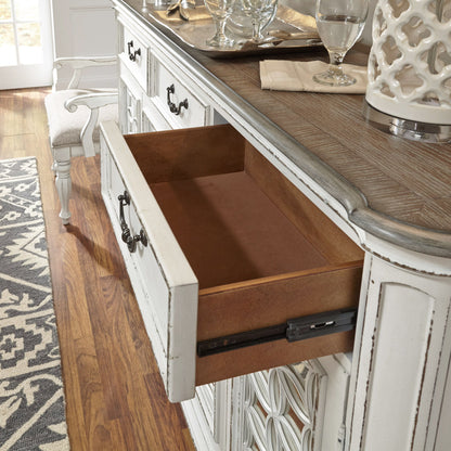 Magnolia Manor - Hall Buffet - White - Hornell Furniture Outlet
