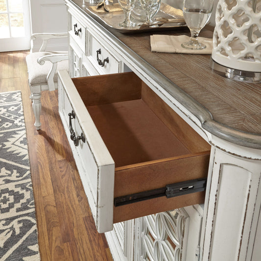 Magnolia Manor - Hall Buffet - White - Hornell Furniture Outlet