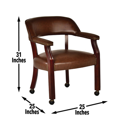 Tournament - Arm Chair With Casters - Hornell Furniture Outlet