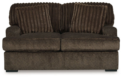 Aylesworth - Chocolate - Loveseat - Hornell Furniture Outlet