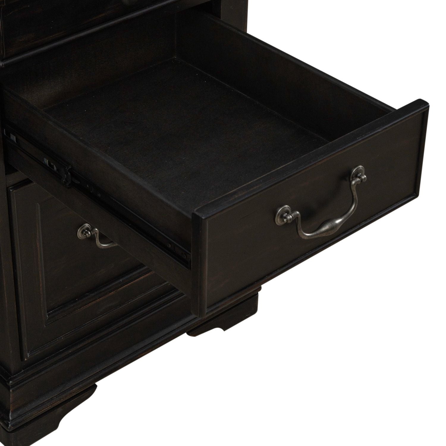 Meritage - Jr Executive Desk - Black - Hornell Furniture Outlet