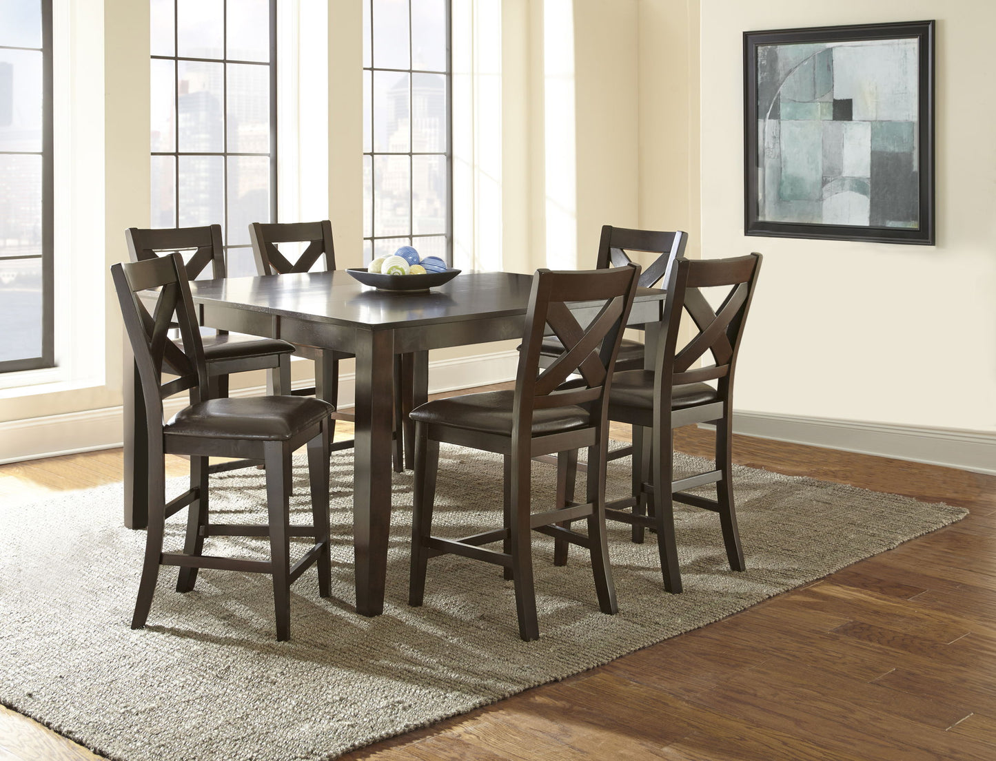 Crosspointe - Counter Table - Brown - Hornell Furniture Outlet