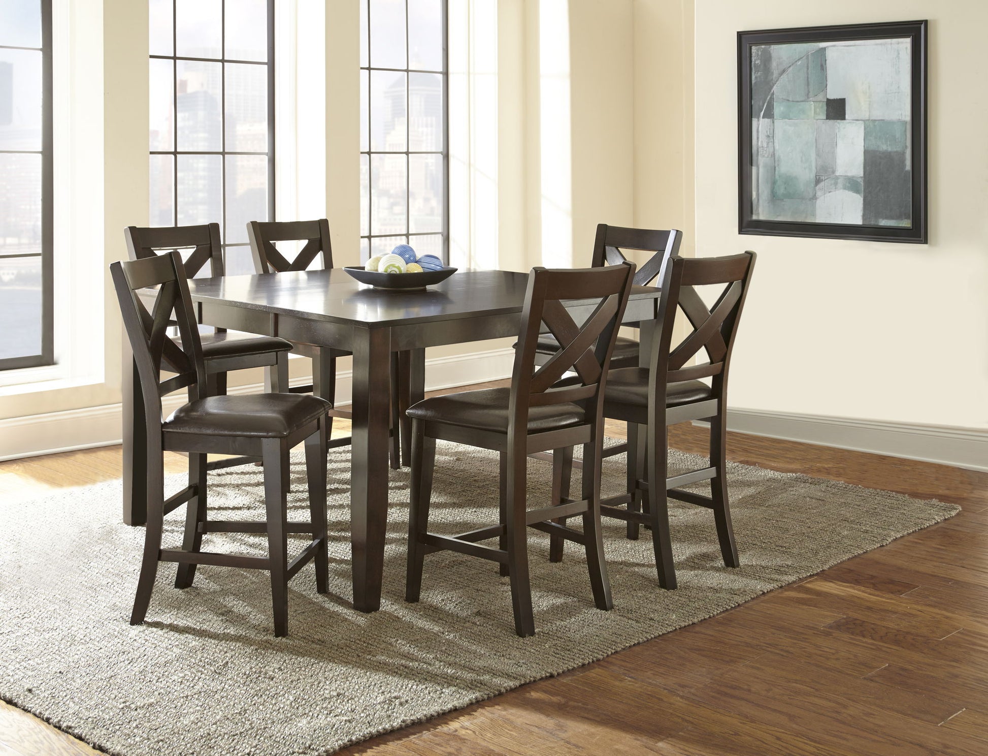 Crosspointe - Counter Table - Brown - Hornell Furniture Outlet