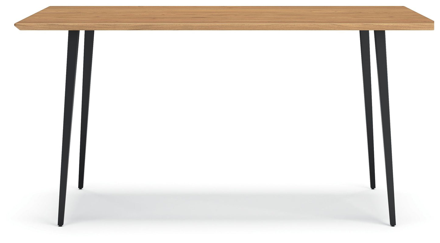 Gretlynn - Black / Natural - Rectangular Dining Room Table - Hornell Furniture Outlet