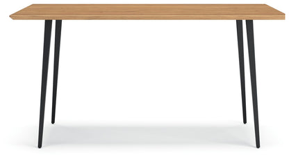 Gretlynn - Black / Natural - Rectangular Dining Room Table - Hornell Furniture Outlet