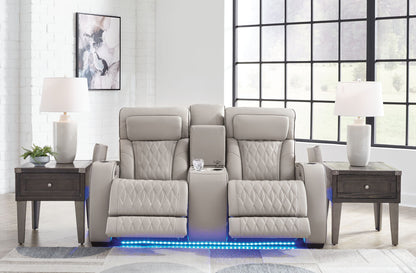 Boyington - Power Reclining Loveseat With Console/Adj Hdrst - Hornell Furniture Outlet