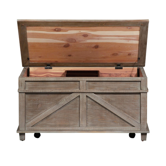 Parkland Falls - Storage Trunk - Light Brown - Hornell Furniture Outlet