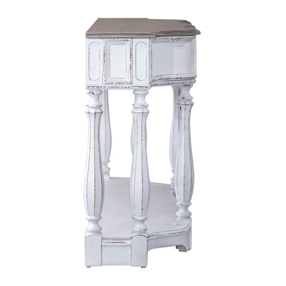 Magnolia Manor - Hall Console Table - White - Hornell Furniture Outlet