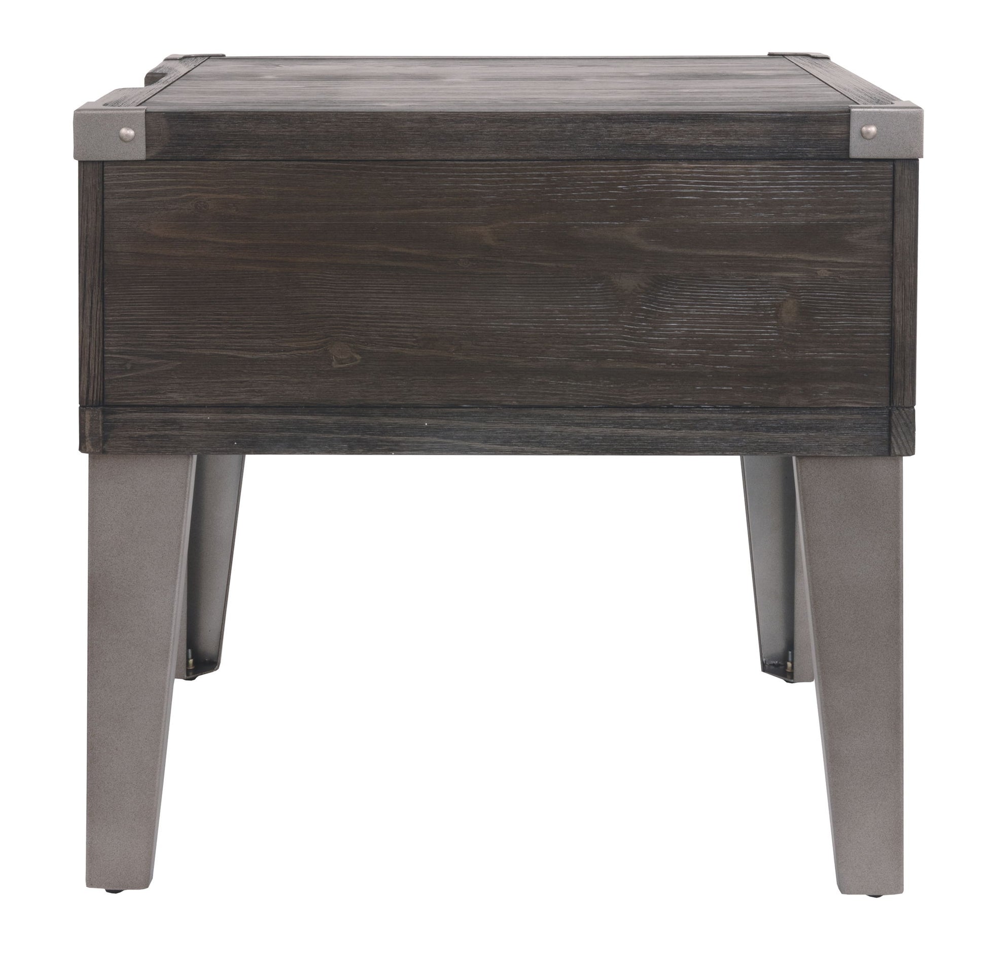 Todoe - Dark Gray - Rectangular End Table - Hornell Furniture Outlet