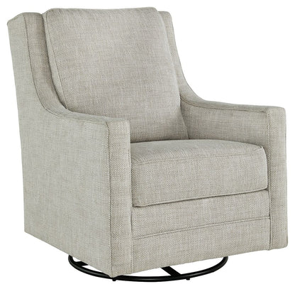 Kambria - Fog - Swivel Glider Accent Chair - Hornell Furniture Outlet