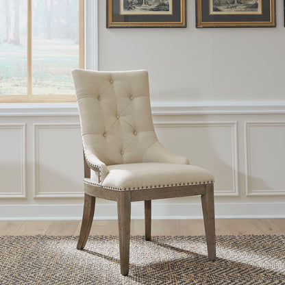 Americana Farmhouse - Upholstered Shelter Side Chair - Hornell Furniture Outlet