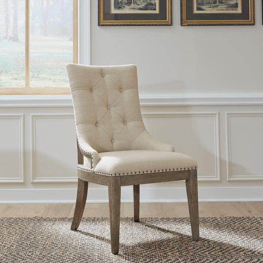 Americana Farmhouse - Upholstered Shelter Side Chair - Hornell Furniture Outlet