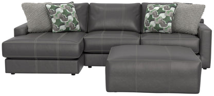 Minori - Italian Leather Sofa / Chaise And Cocktail Ottoman - Hornell Furniture Outlet