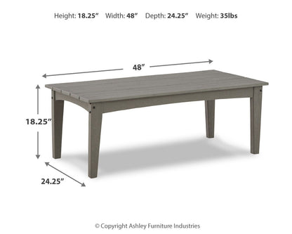 Visola - Rectangular Cocktail Table - Gray - Hornell Furniture Outlet