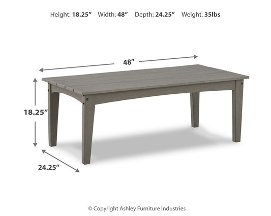 Visola - Rectangular Cocktail Table - Gray - Hornell Furniture Outlet