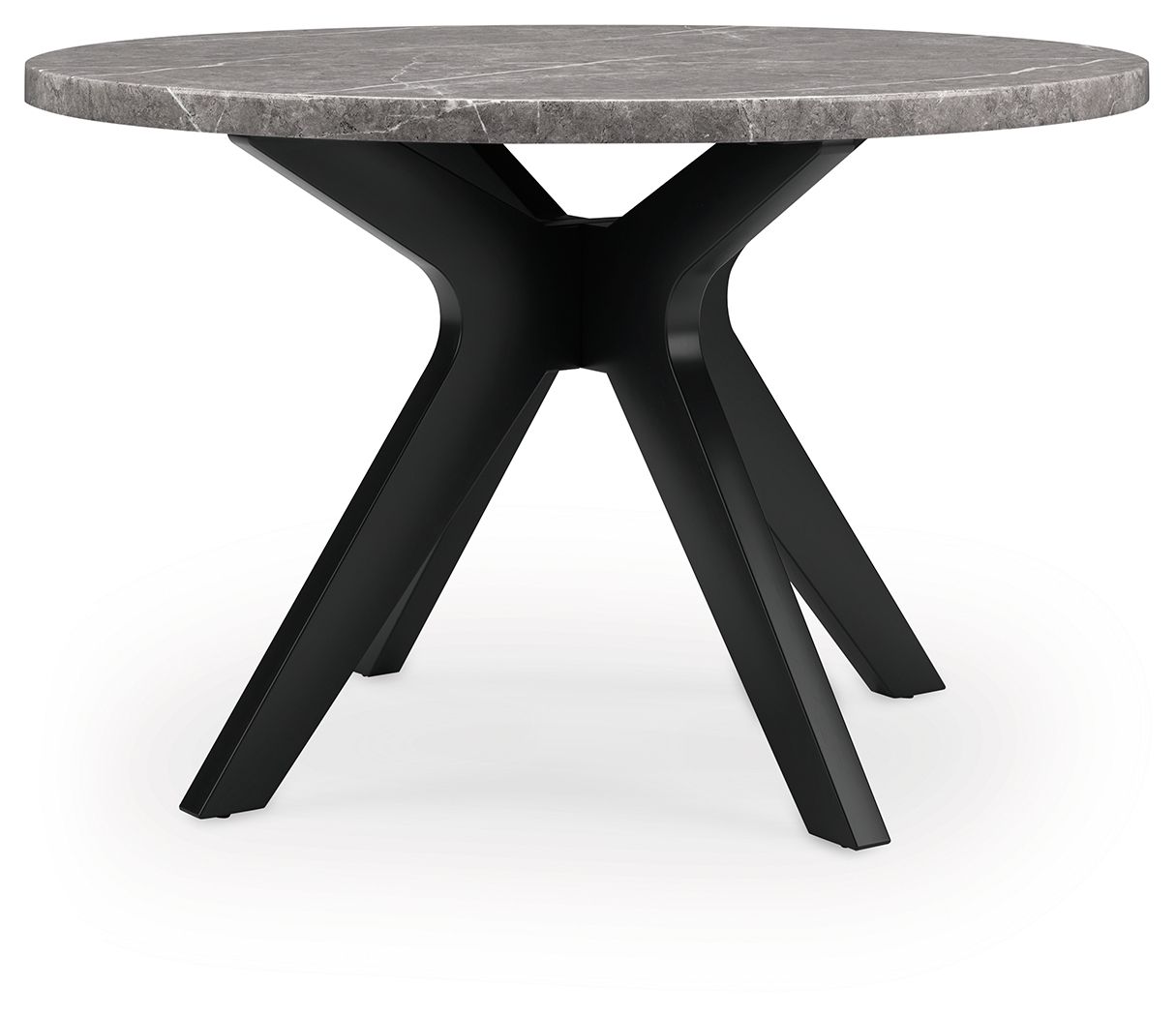 Glinari - Taupe / Black - Round Dining Room Table - Hornell Furniture Outlet
