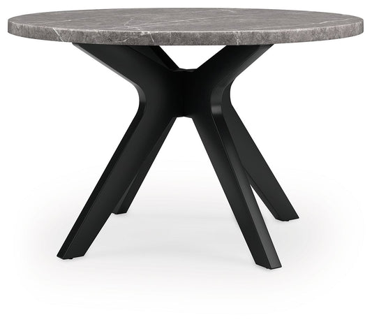 Glinari - Taupe / Black - 5 Pc. - Dining Room Table, 4 Side Chairs - Hornell Furniture Outlet