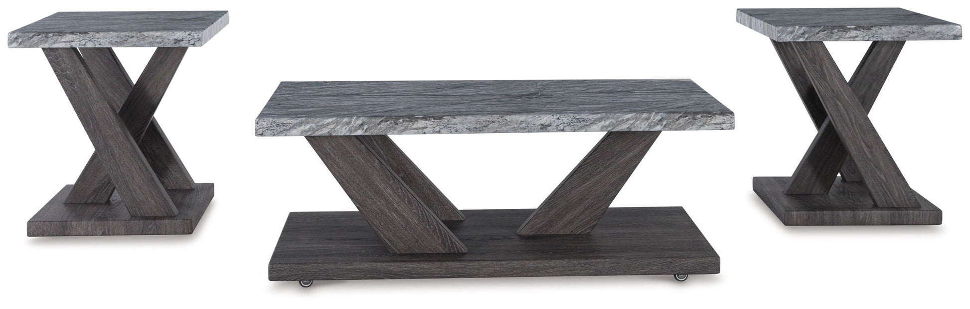 Bensonale - Brown / Gray - Occasional Table Set (Set of 3) - Hornell Furniture Outlet