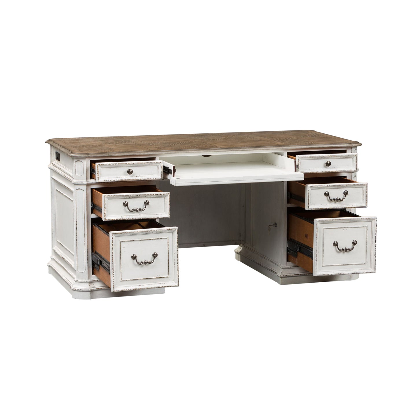 Magnolia Manor - Desk - White - Hornell Furniture Outlet