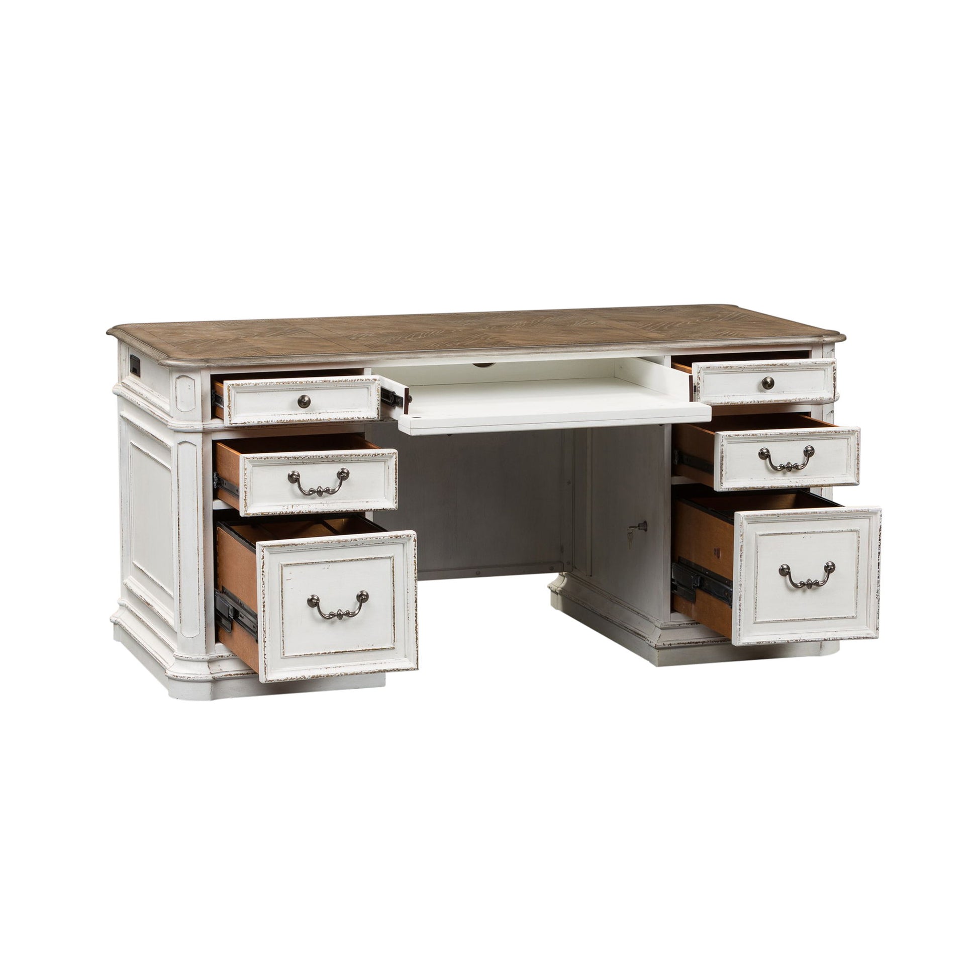Magnolia Manor - Desk - White - Hornell Furniture Outlet