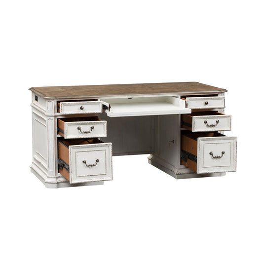 Magnolia Manor - Desk - White - Hornell Furniture Outlet