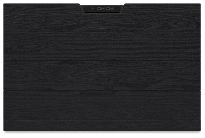 Londer - Black - Two Drawer Night Stand - Hornell Furniture Outlet