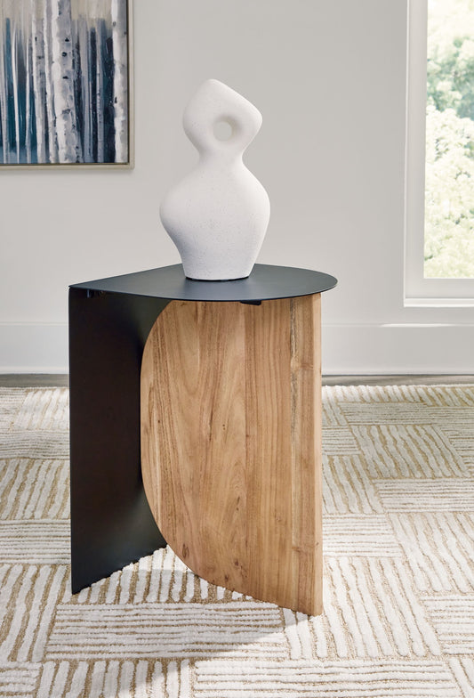 Ladgate - Black / Natural - Accent Table - Hornell Furniture Outlet