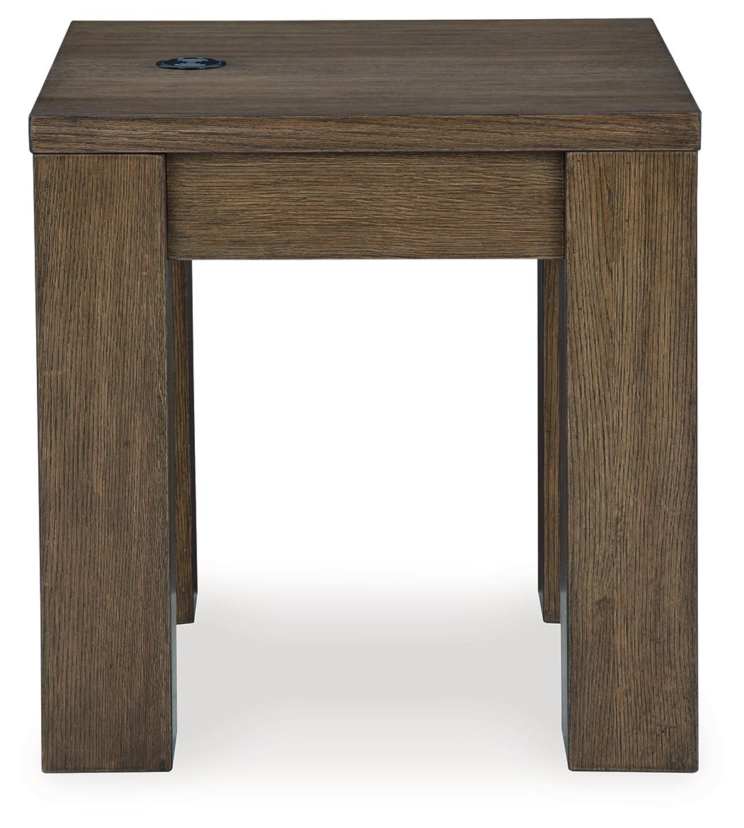 Rosswain - Warm Brown - Square End Table - Hornell Furniture Outlet