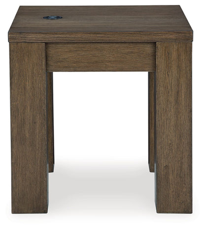 Rosswain - Warm Brown - Square End Table - Hornell Furniture Outlet