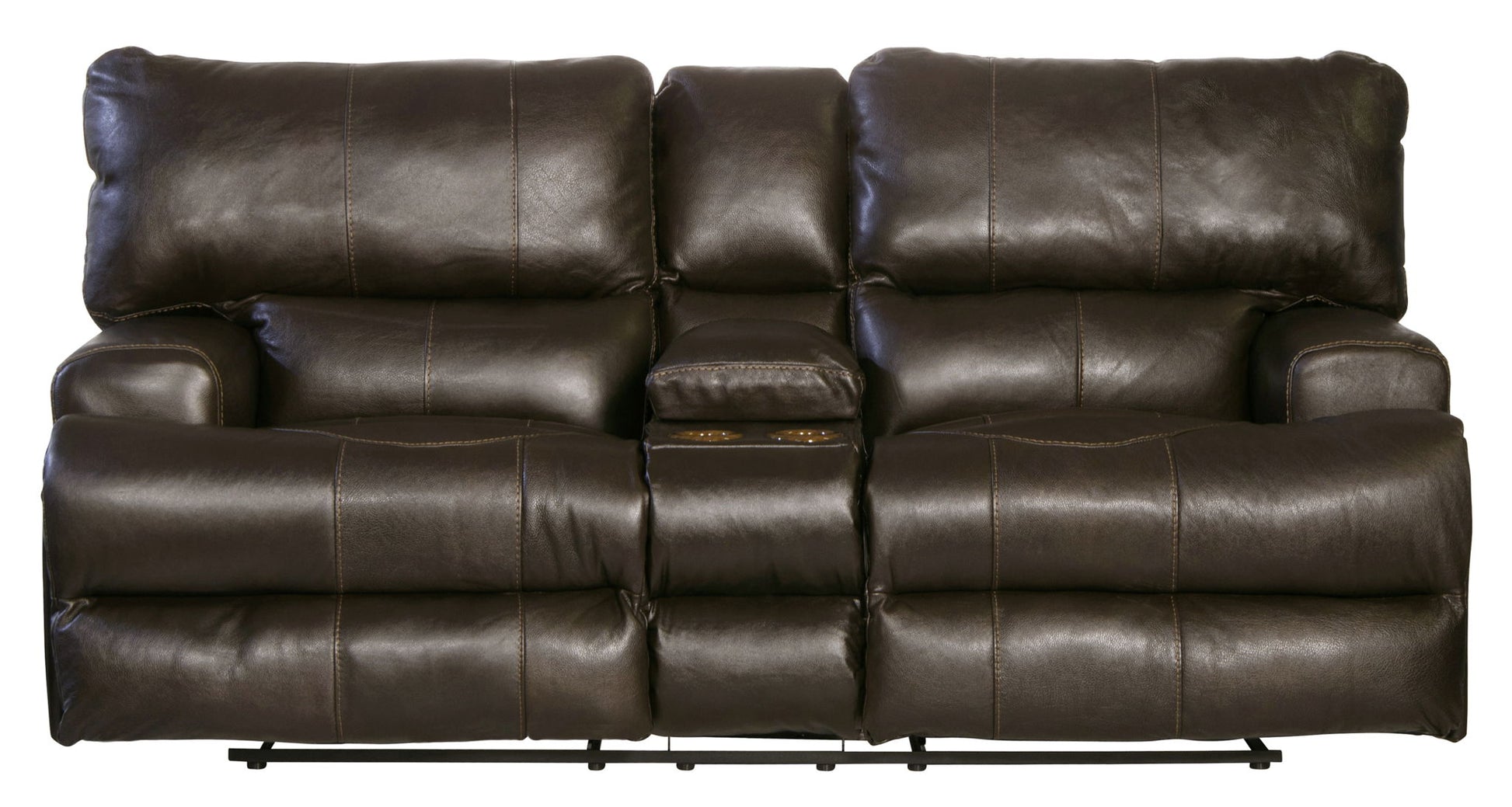 Wembley - Power Headrest With Lumbar Lay Flat Reclining Console Loveseat - Hornell Furniture Outlet