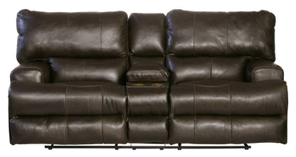 Wembley - Power Headrest With Lumbar Lay Flat Reclining Console Loveseat - Hornell Furniture Outlet