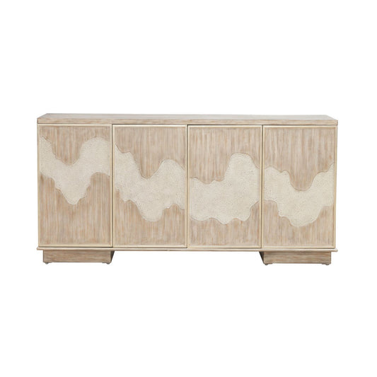 Terrace - 4 Door Accent Cabinet - Gray - Hornell Furniture Outlet