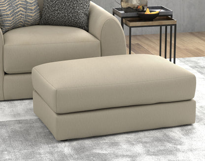 Ezra - Ottoman - Twine - Hornell Furniture Outlet