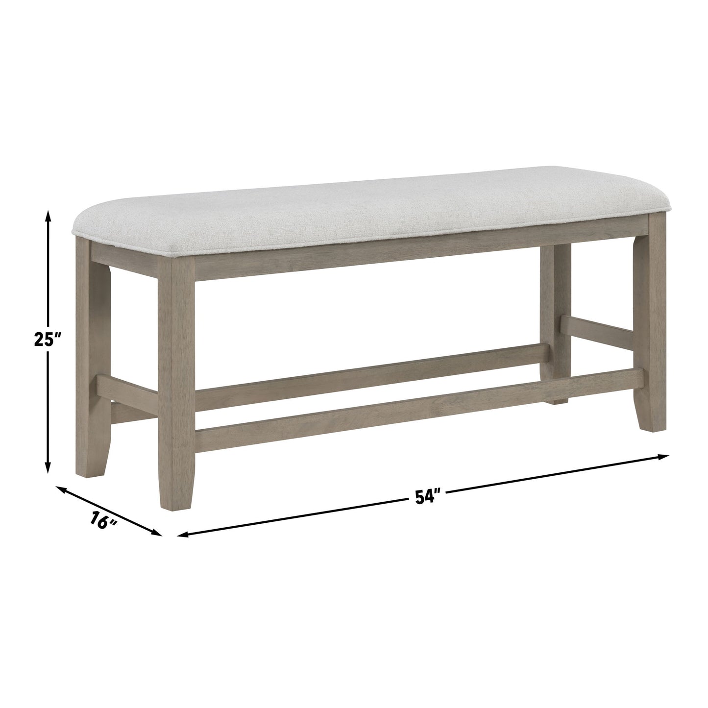 Lily - Counter Bench - Gray - Hornell Furniture Outlet