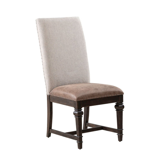 Paradise Valley - Upholstered Side Chair (RTA) - Dark Brown - Hornell Furniture Outlet