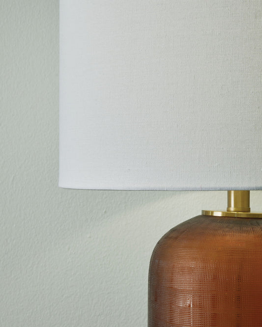 Farberman - Amber - Glass Table Lamp - Hornell Furniture Outlet