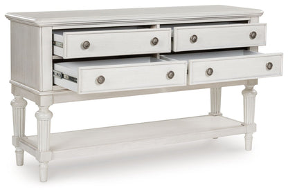 Montelaine - Antique White - Dining Room Server - Hornell Furniture Outlet
