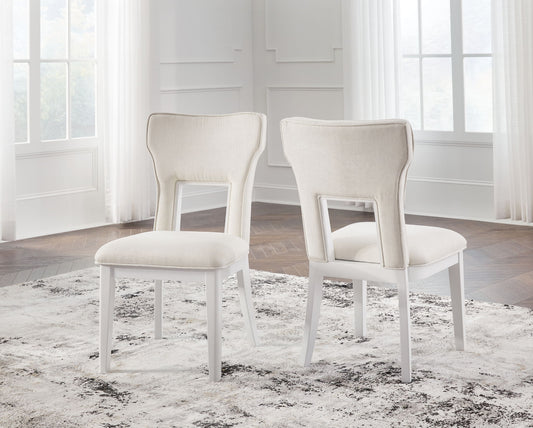 Chalanna - White - Dining Upholstered Side Chair (Set of 2) - Hornell Furniture Outlet