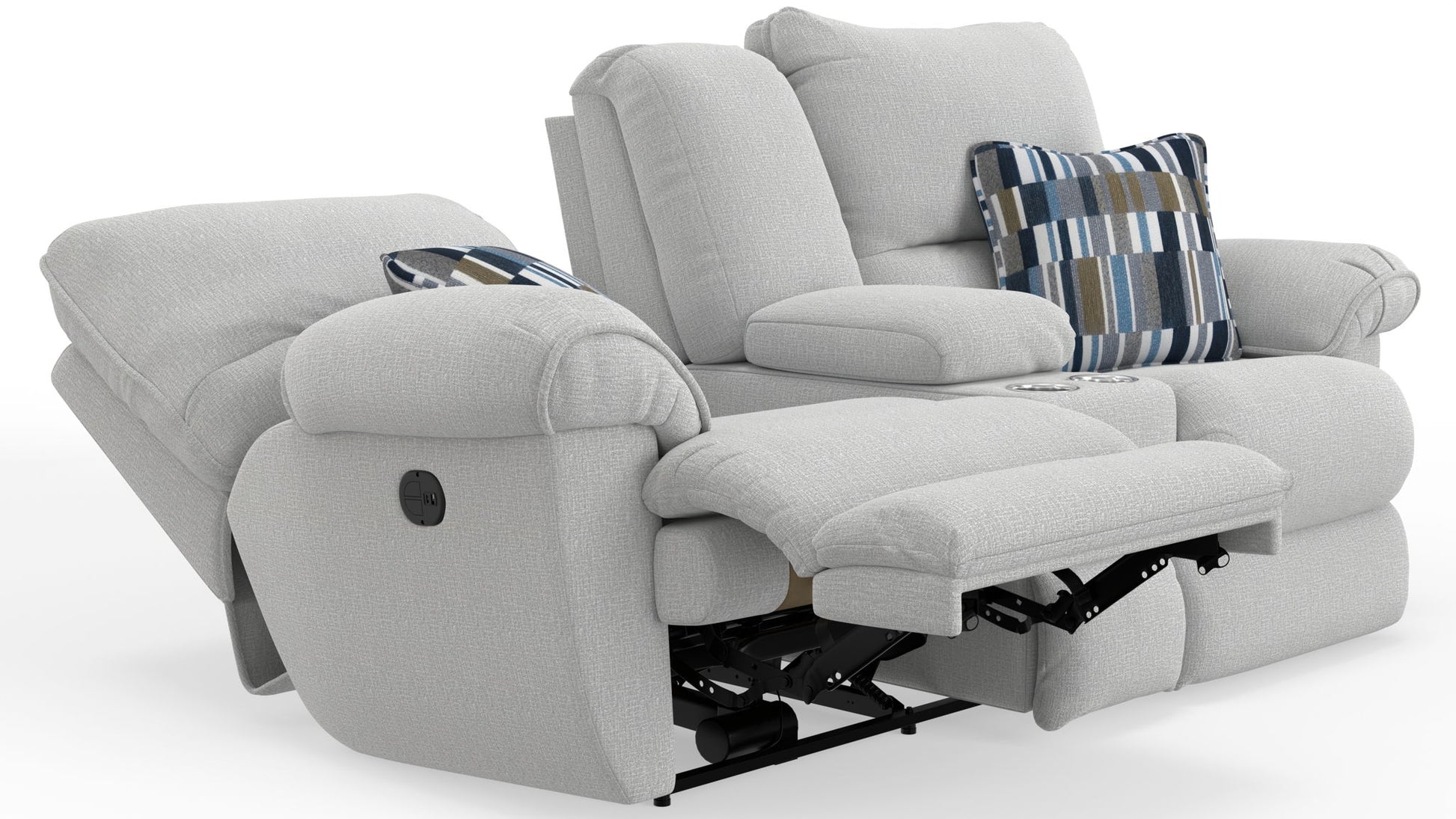 Lenny - Power Lay Flat Reclining Console Loveseat - Hornell Furniture Outlet