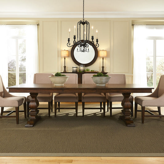Armand - Trestle Table - Dark Brown - Hornell Furniture Outlet