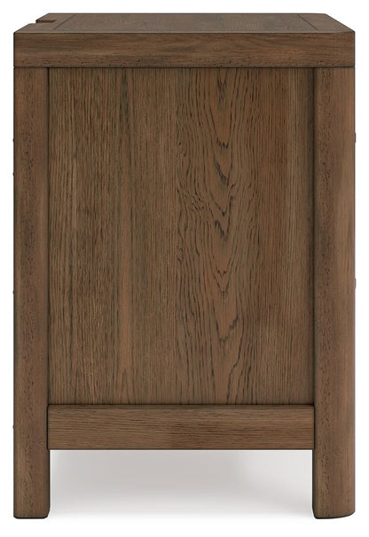 Cabalynn - Two Drawer Night Stand - Light Brown - Hornell Furniture Outlet