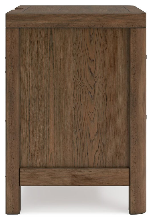 Cabalynn - Two Drawer Night Stand - Light Brown - Hornell Furniture Outlet