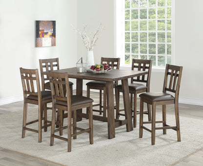 Saranac - Counter Chair (Set of 2) - Dark Brown - Hornell Furniture Outlet