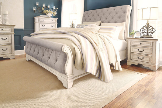 Realyn - Upholstered Sleigh Bed - Hornell Furniture Outlet