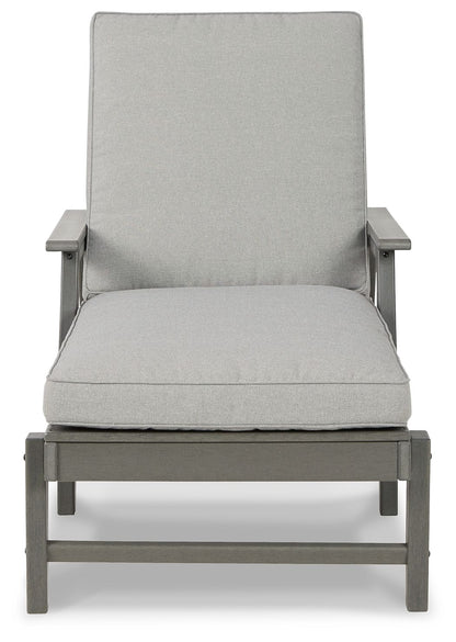 Visola - Chaise Lounge with Cushion - Gray - Hornell Furniture Outlet