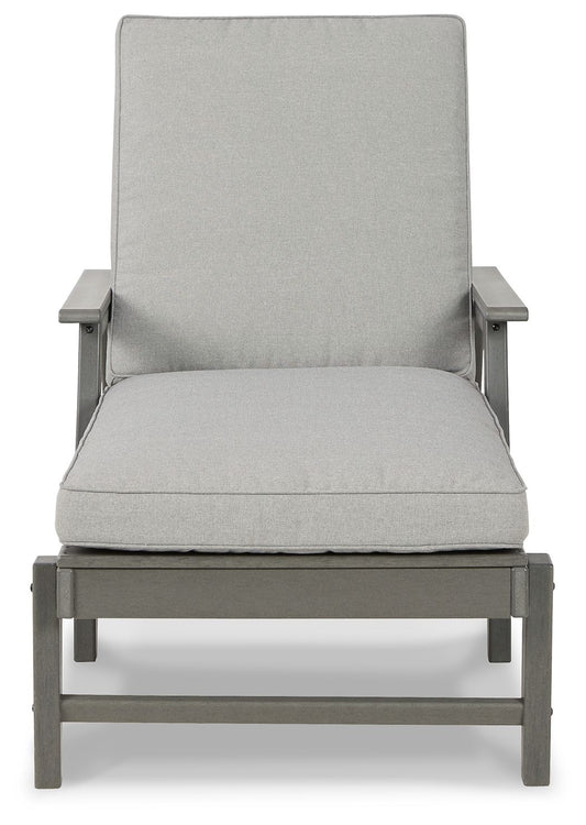 Visola - Chaise Lounge with Cushion - Gray - Hornell Furniture Outlet